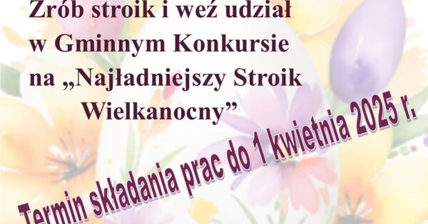 Komarów-Osada: Konkurs wielkanocny ogłoszony